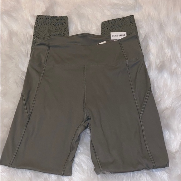 Pink leggings new with tags green/grayish - Picture 2 of 4